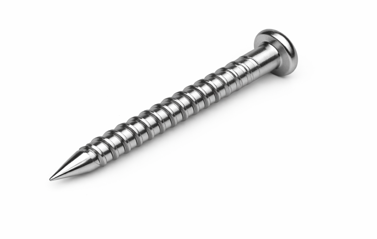 2" x .113 Bright Screw C1045 Pallet Nail
