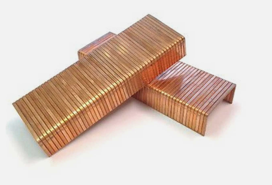 1 1/4" Crown X 5/8" Leg Copper Plating Staple